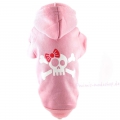 Kapuzenpullover Rockabilly Skull rosa  / (Größe) L  - Rückenlänge ca. 35 cm